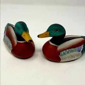 Handcrafted Ceramic Duck Figurines 3x5 in Home Decor Hunting -Outdoor